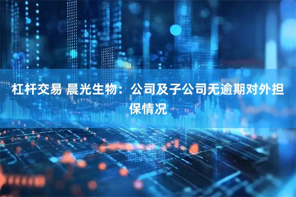 杠杆交易 晨光生物：公司及子公司无逾期对外担保情况